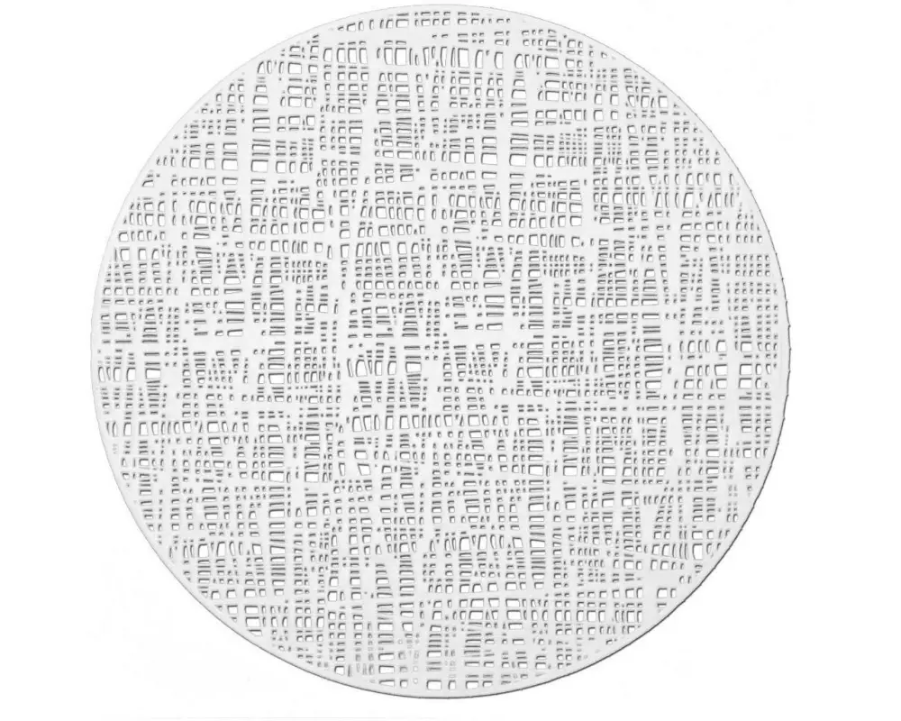 Zeller Present Tischset Scribble Ø 38 cm, Weiss