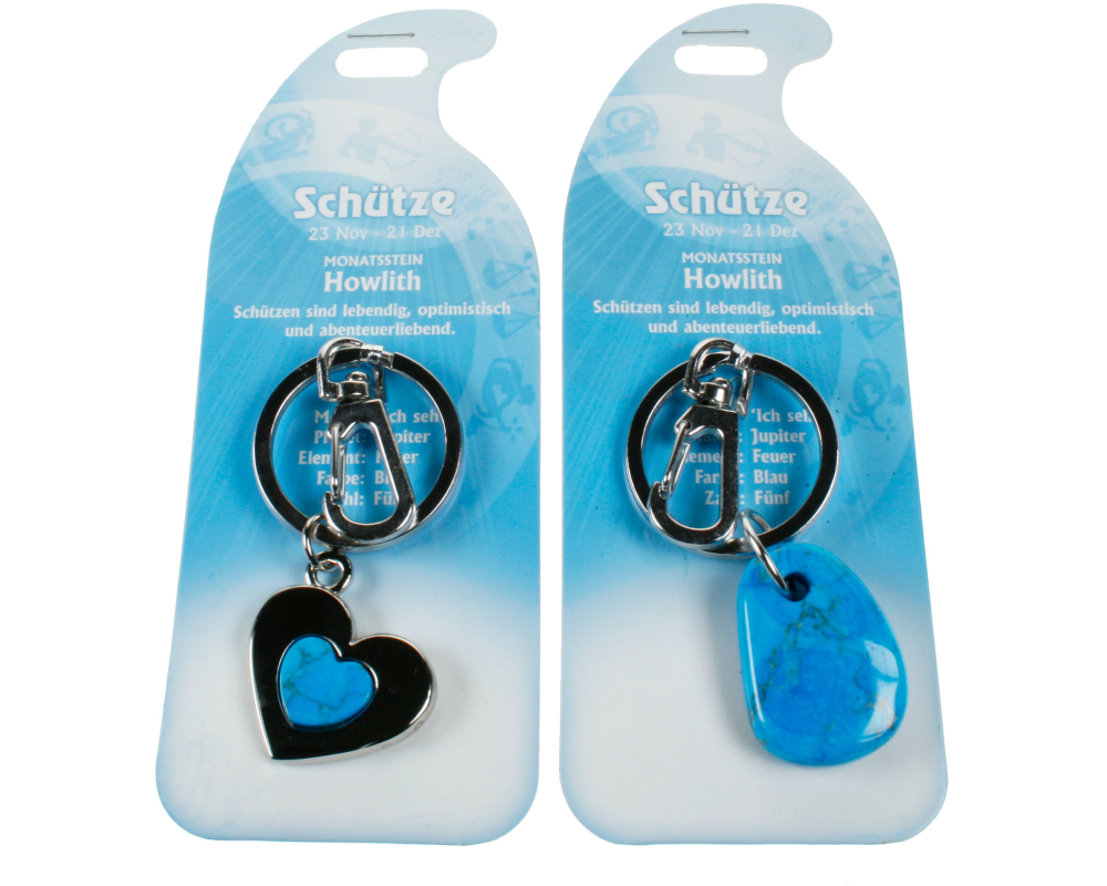 ROOST Schlüsselanhänger Schütze G269 Howlith türkis 2 Motive ass.