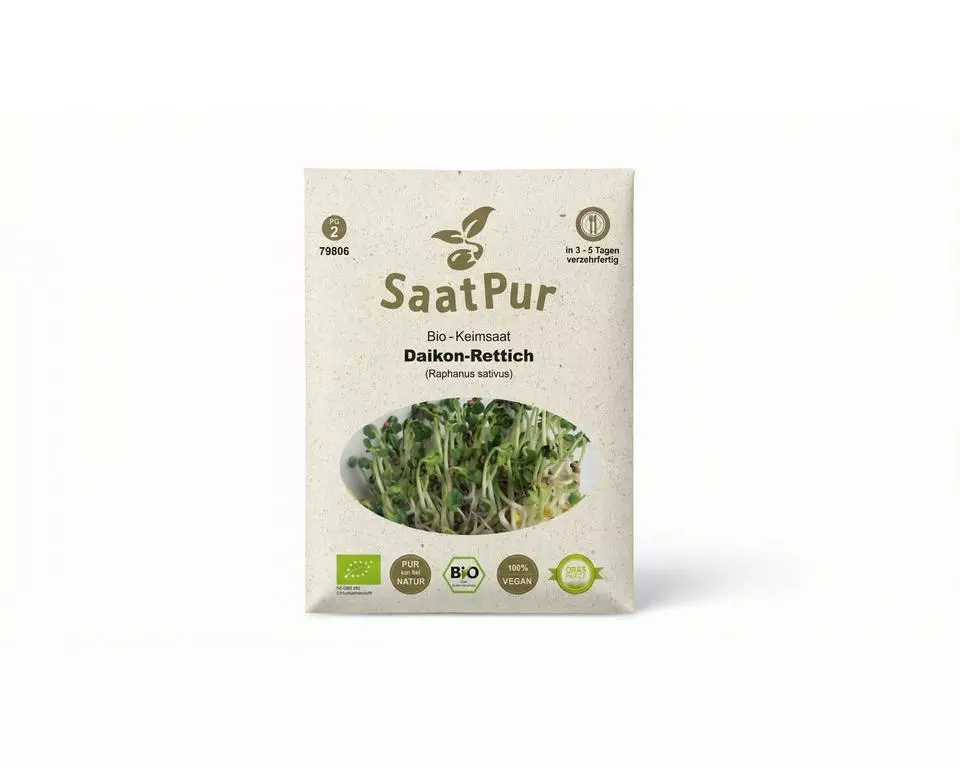 Gorilla Gardening Daikon Rettich Keimsprossen Microgreens