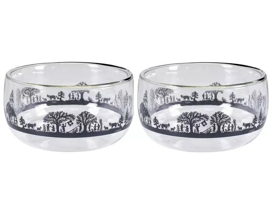 Kadastar Dessert-Schale Bergchilbi 2 Stück,Schwarz/Transparent