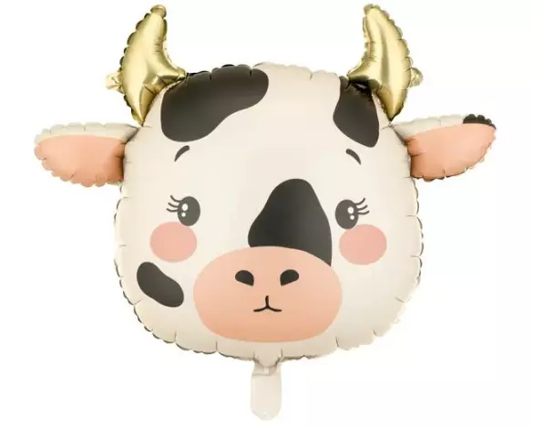 Partydeco PartyDeco Folienballon Kuh Schwarz/Weiss