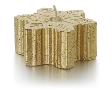 balthasar Weihnachtskerze Stern Nieve Gold, 1 Stück