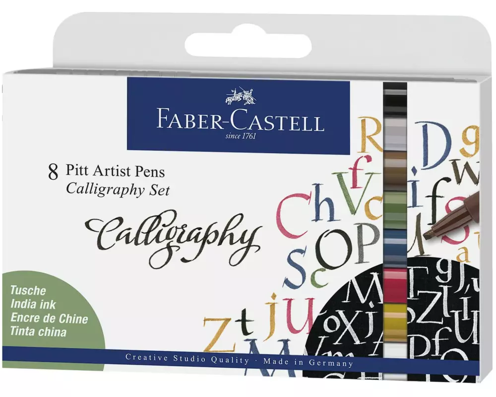 Faber-Castell Tuschestift Pitt Artist Pen Calligraphy 8er Etui