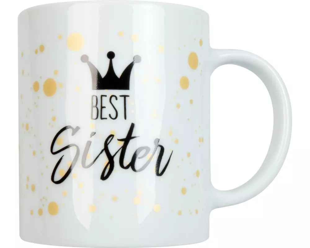 Könitz Kaffeetasse Best Sister 300 ml, 1 Stück, Weiss