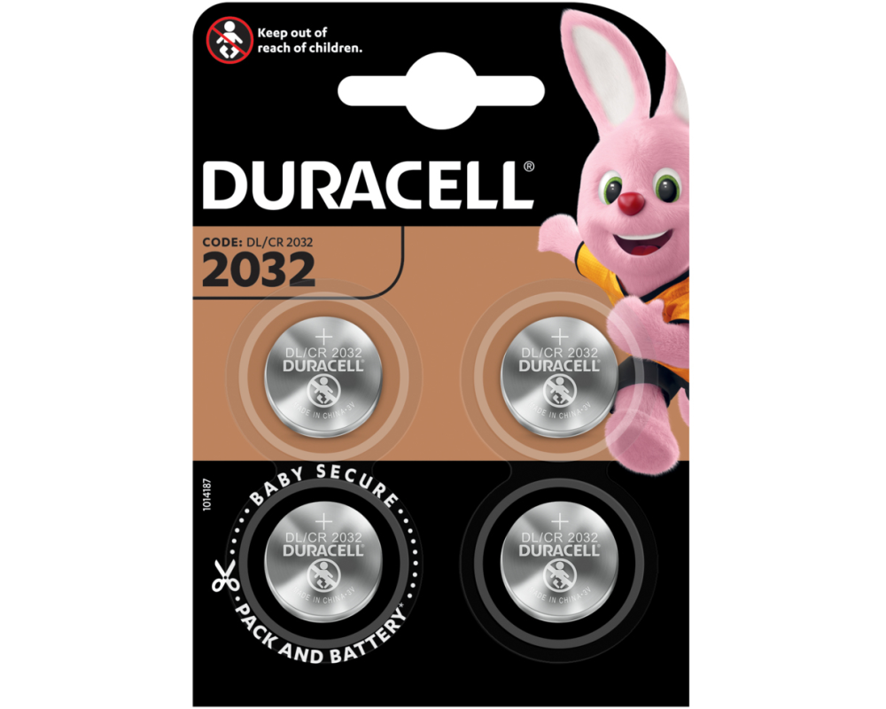 Duracell Knopfzelle Lithium CR2032 , 4 Stück