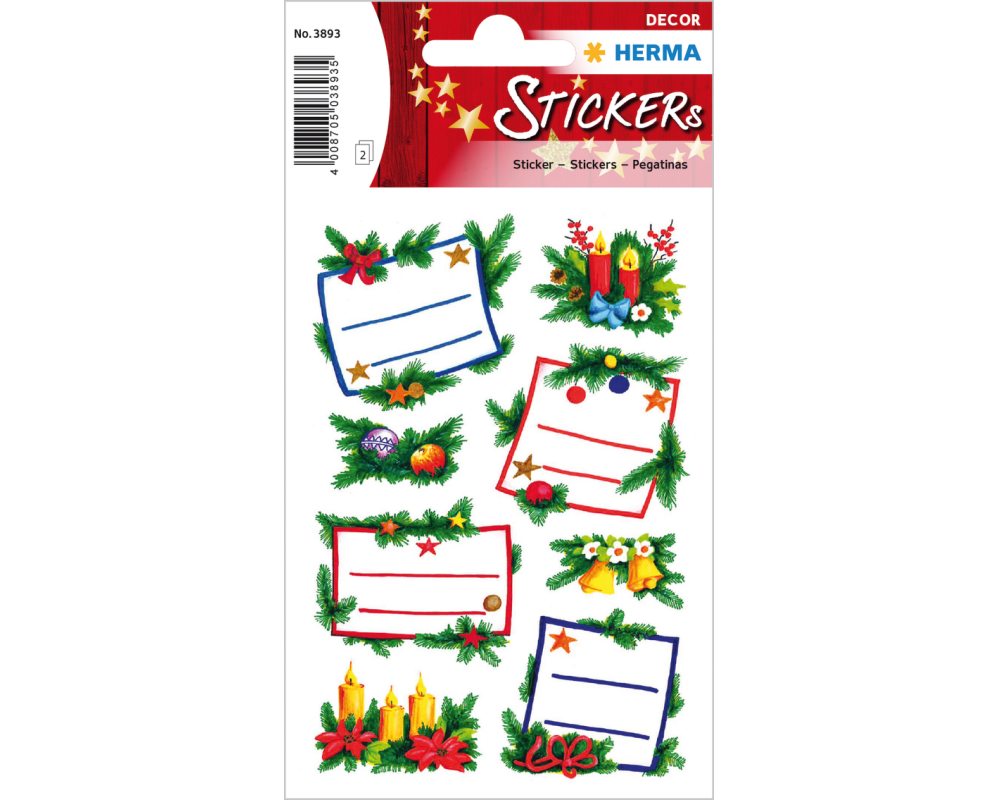 Herma Stickers Weihnachtssticker Tannengestecke 2 Blatt / 16 Sticker