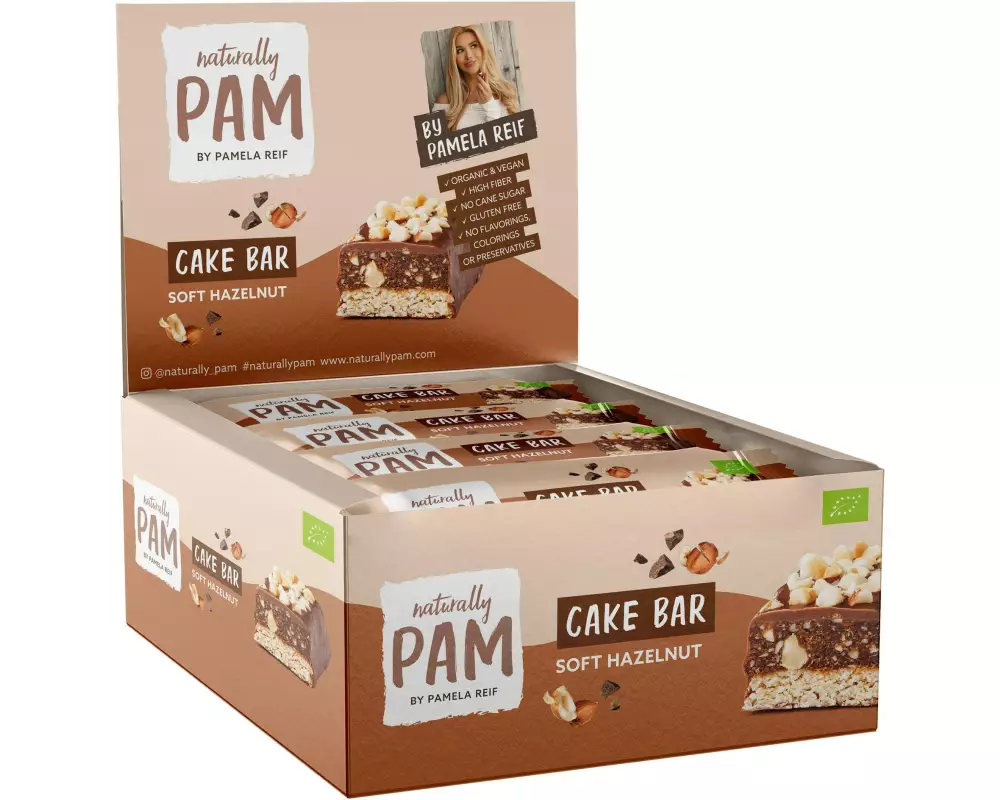 Naturally Pam Riegel Bio Cake Bar – Soft Hazelnut 12 x 44 g