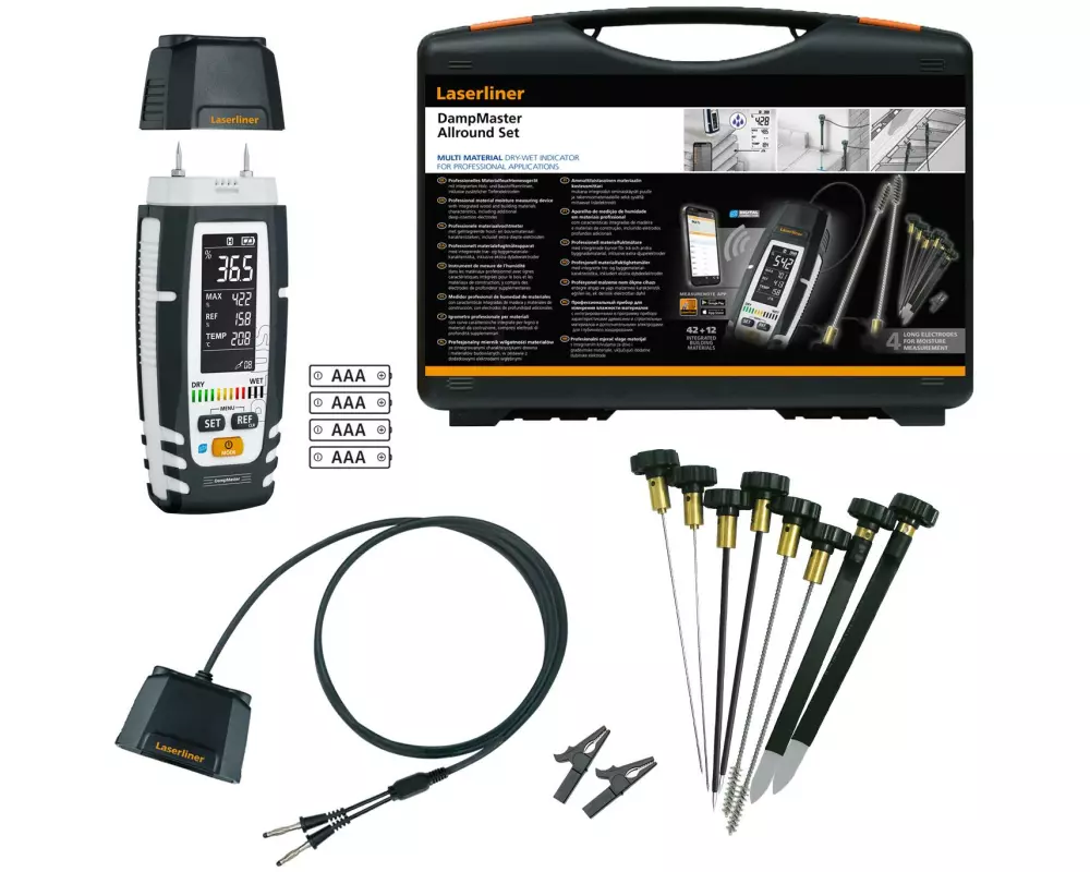 Laserliner Materialfeuchtemessgerät DampMaster Allround Set
