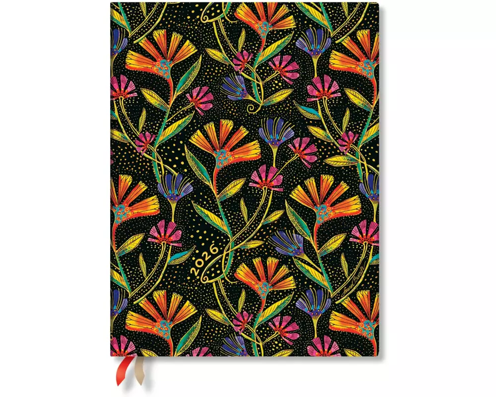 Paperblanks Tagesagenda Wildblumen Ultra 1 Woche auf 2 Seiten, vertikal