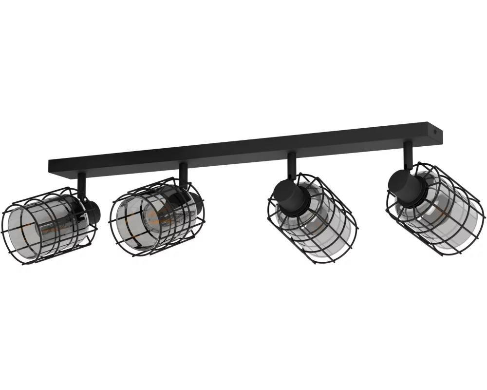 EGLO Leuchten Deckenleuchte CONSACA 4x E27 Schwarz