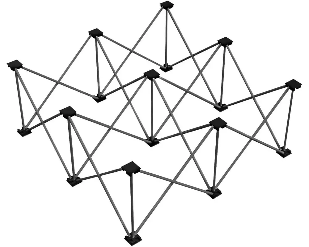 Power Dynamics Spider D750 System-Faltfüsse 100 x 100 x 40 cm Schwarz