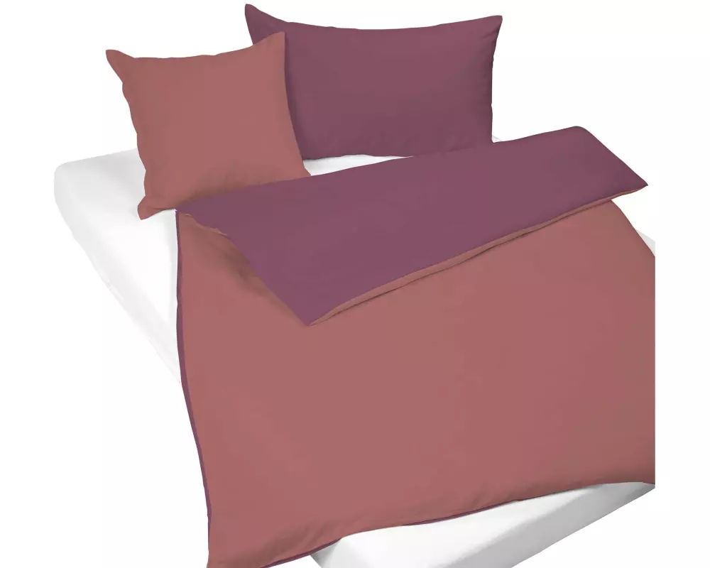 Nobilium Duvetbezug Mia 160 x 210 cm, Rosenholz/Mauve