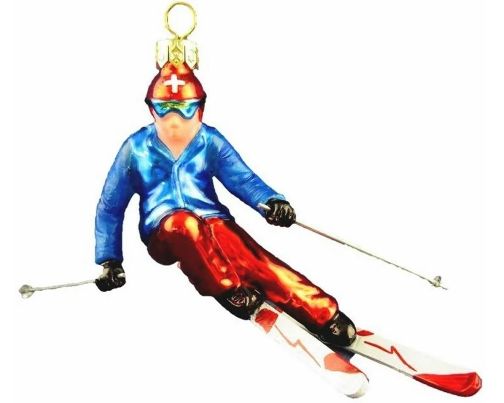 creanorm Weihnachtskugel Skifahrer Mehrfarbig