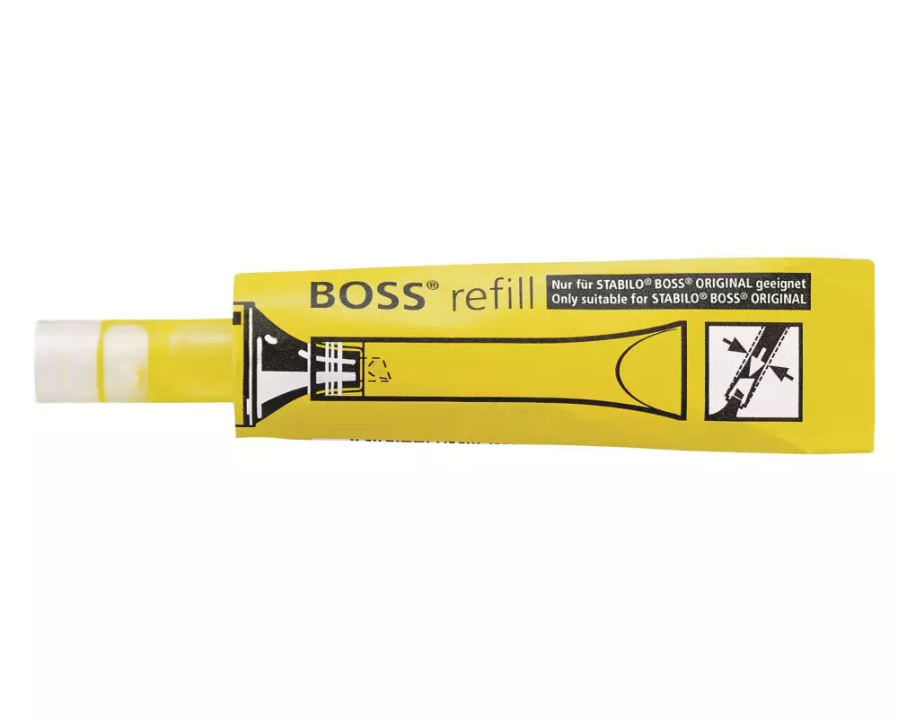 STABILO Textmarker Boss Refill Neongelb, 20 Stück