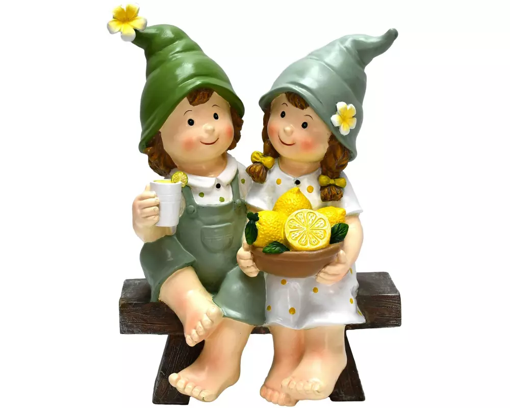 Dameco Dekofigur Kinder auf Bank sitzend