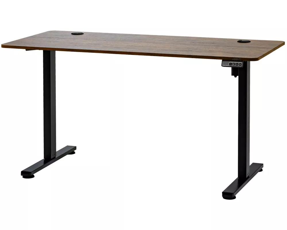 onit Gaming Tisch Ergo Vintage Schwarz/Braun