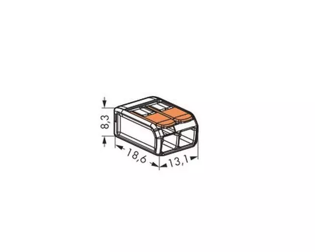 WAGO Steckklemme COMPACT 2 x 0.14-4 mm², 16 Stück