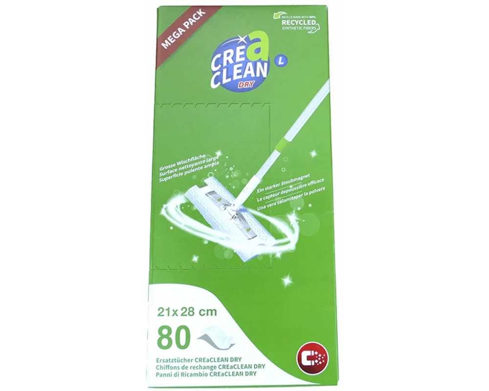 CREaCLEAN Ersatztücher trocken L 80 Stück