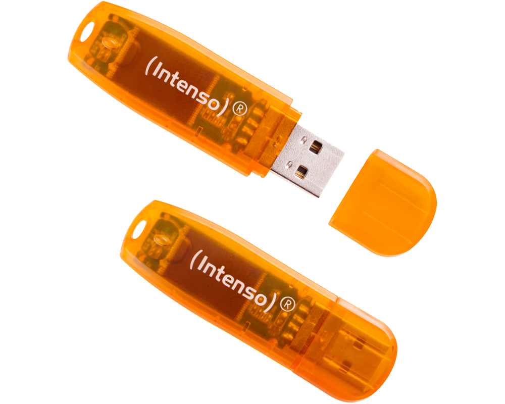 INTENSO USB-Stick Rainbow Line Pack 3502492 2x 64GB orange