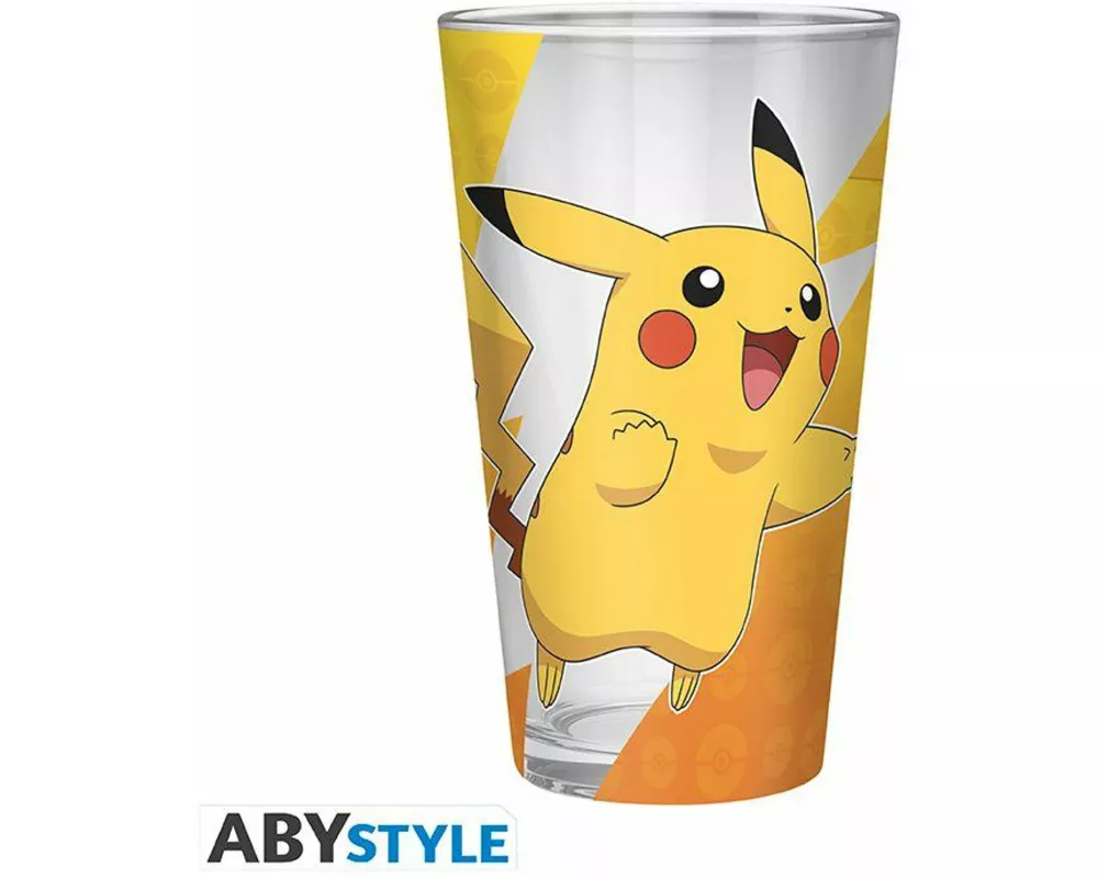 POKEMON - Large Glass Premium - 400ml - Pikachu foil