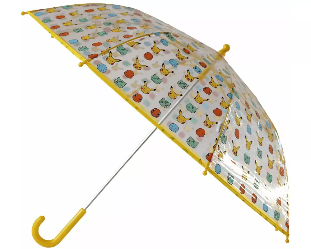 POKÉMON Regenschirm, transparent, manuell, 48 cm