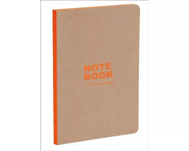 Kraft and Orange A5 Notebook