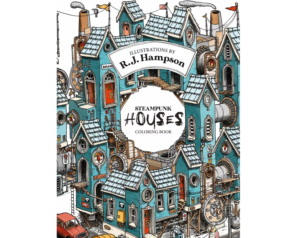 Steampunk Houses Coloring Book