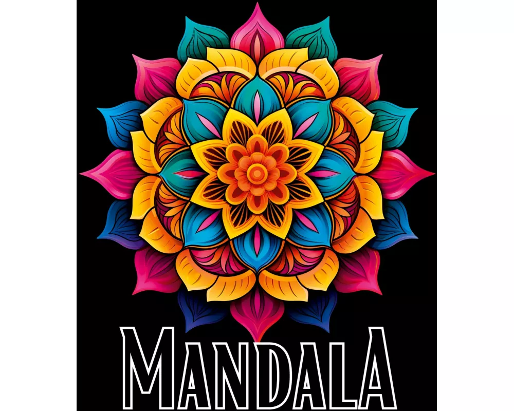 Schwarzes Mandala Malbuch