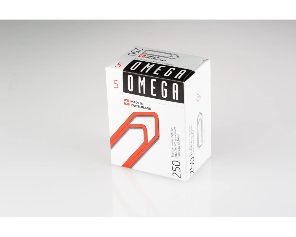 Omega Büroklammer No5 vernickelt, 43 mm 250 Stück