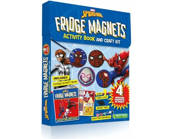 Marvel Spider-Man: Fridge Magnets Activity Book and Craft Kit