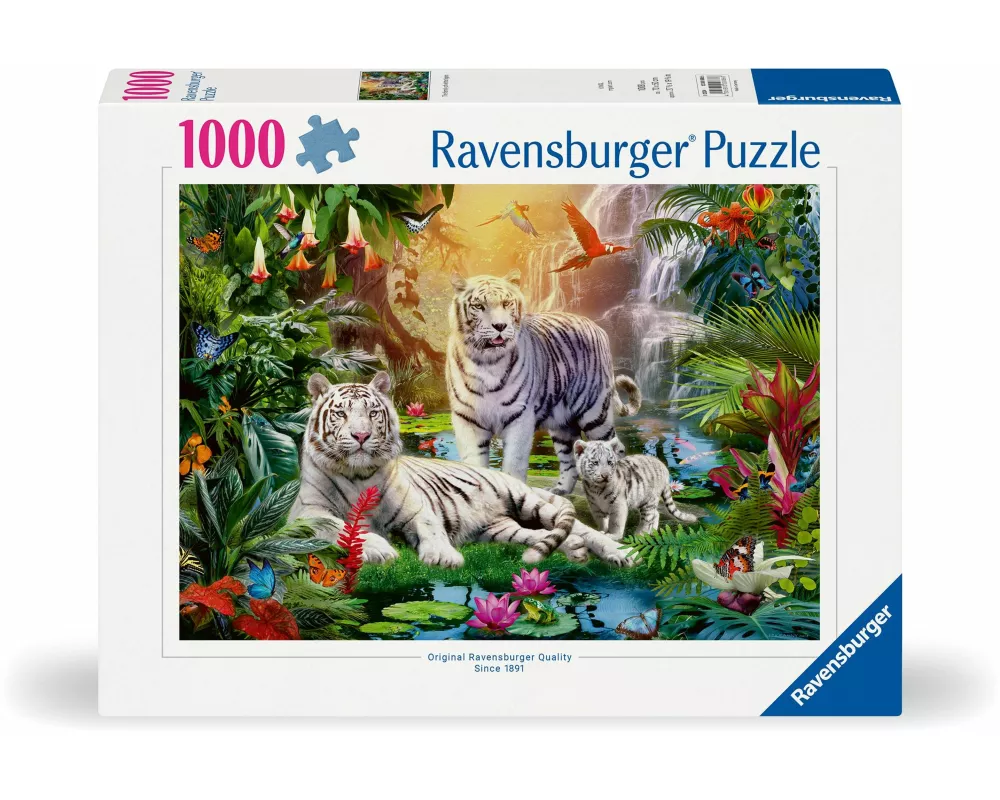 Erwachsenenpuzzle 1000 Teile - Familie der Weißen Tiger