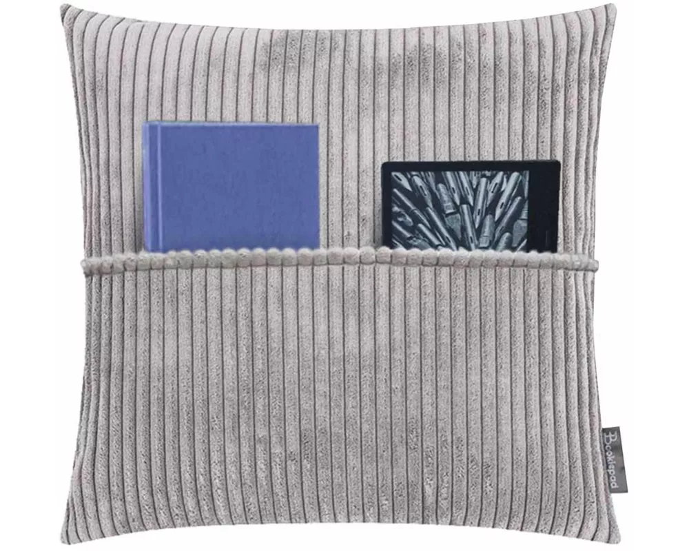 Bookiepad Taschenkissen mit Füllung Cozy Shara - grau 45x45