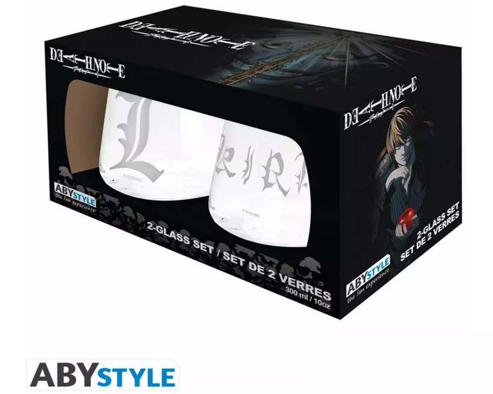 DEATH NOTE 2 Glass Set Kira & L