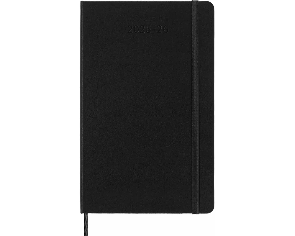 Moleskine 18 Monate Wochenkalender 2025/2026, L/A5, 1 Wo = 2 Seiten, Horizontal, Fester Einband, Schwarz