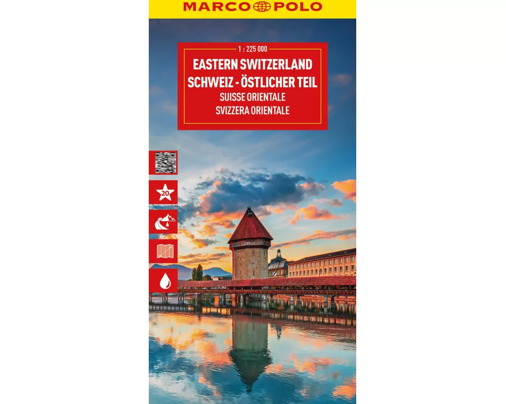 MARCO POLO Reisekarte Schweiz 02 Östlicher Teil 1:225.000