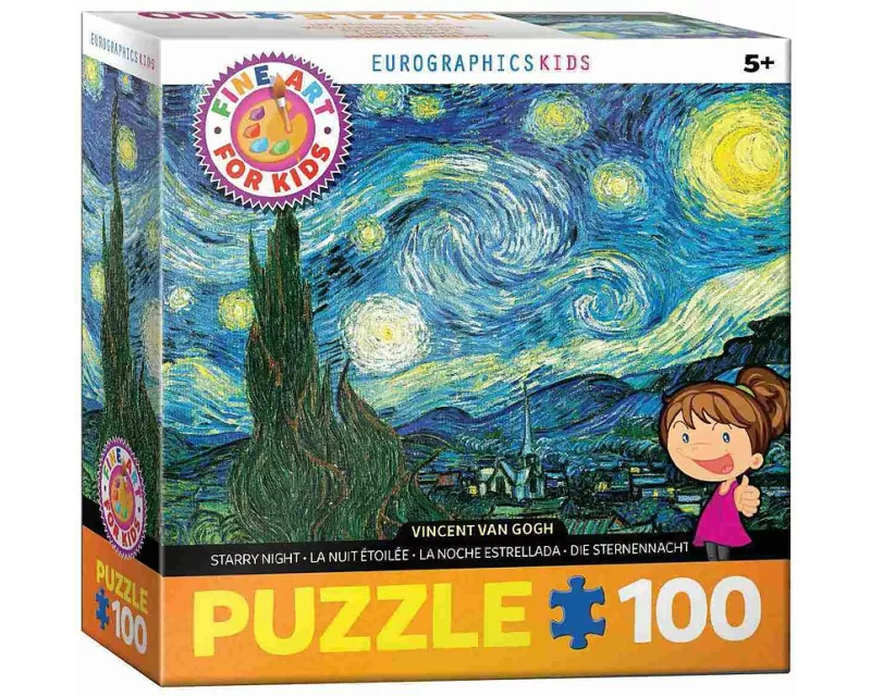 Kinder Puzzle 100 Teile - van Gogh V: Starry Night by Vincent van Gogh