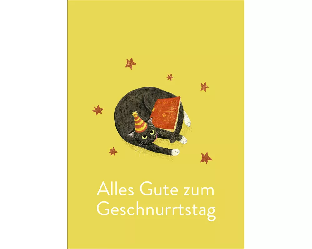 Postkarten Bücherkatzen Geburtstag (VE10)