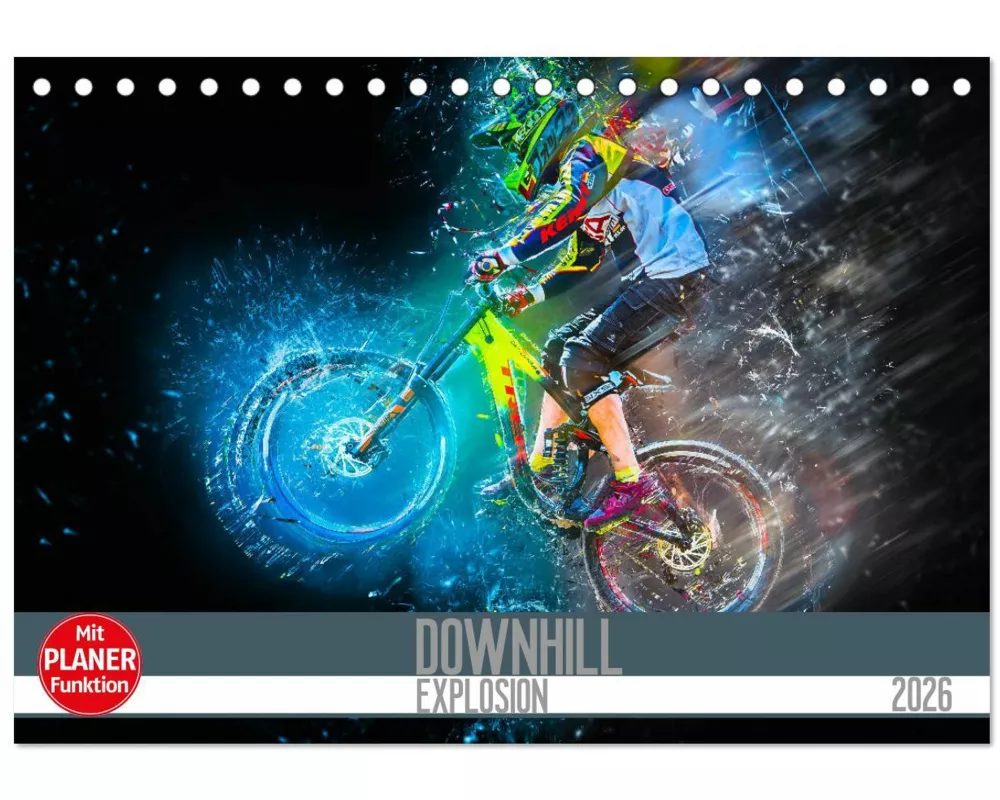 Downhill Explosion (Tischkalender 2026 DIN A5 quer), CALVENDO Monatskalender