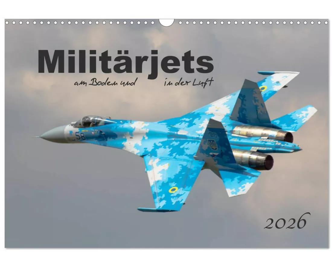 Militärjets am Boden und in der Luft (Wandkalender 2026 DIN A3 quer), CALVENDO Monatskalender