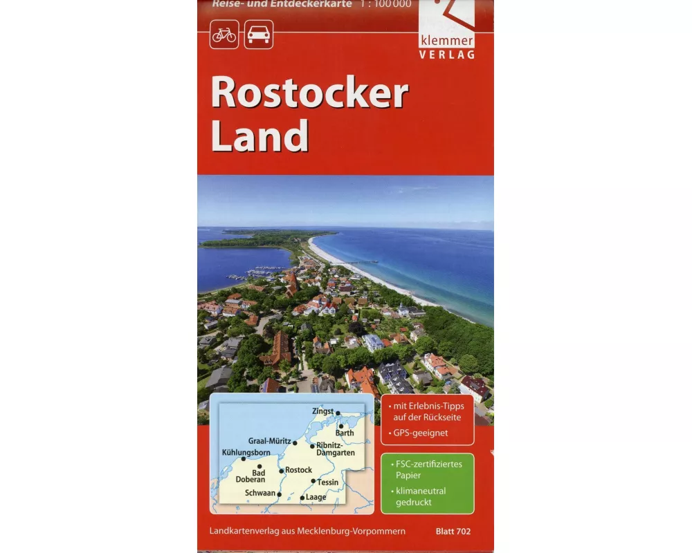Reise- und Entdeckerkarte Rostocker Land