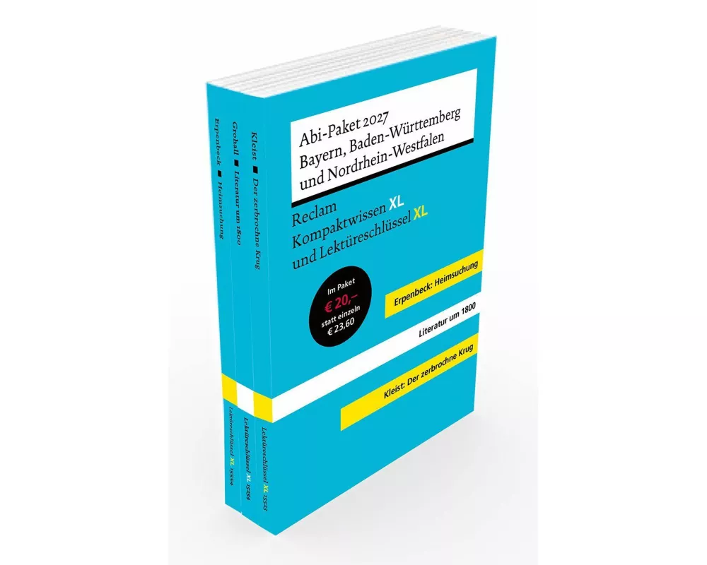 ABI-Paket 2027 Baden-Württemberg / Bayern / Nordrhein-Westfalen – Reclam Kompaktwissen XL und Lektüreschlüssel XL