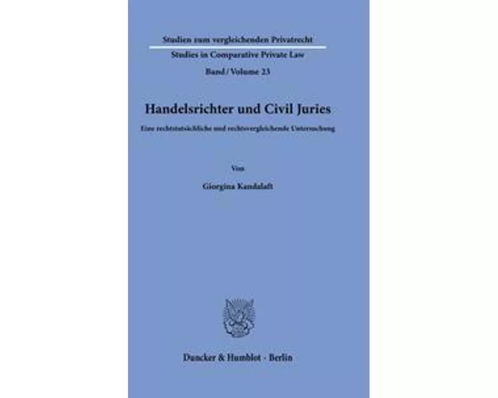 Handelsrichter und Civil Juries