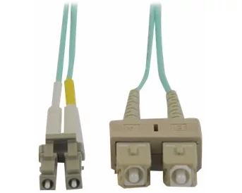 EATON TRIPPLITE 10Gb, Duplex Multimode, 50/125, OM3, LSZH, Fiber Patch Cable, LC/SC - Aqua, 10M 33ft.