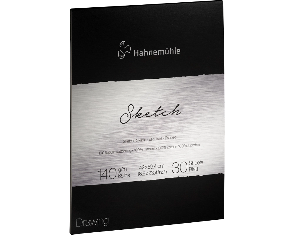 HAHNEMÜHLE Skizzenblock Sketch A2 10625163 weiss, 140g 30 Blatt