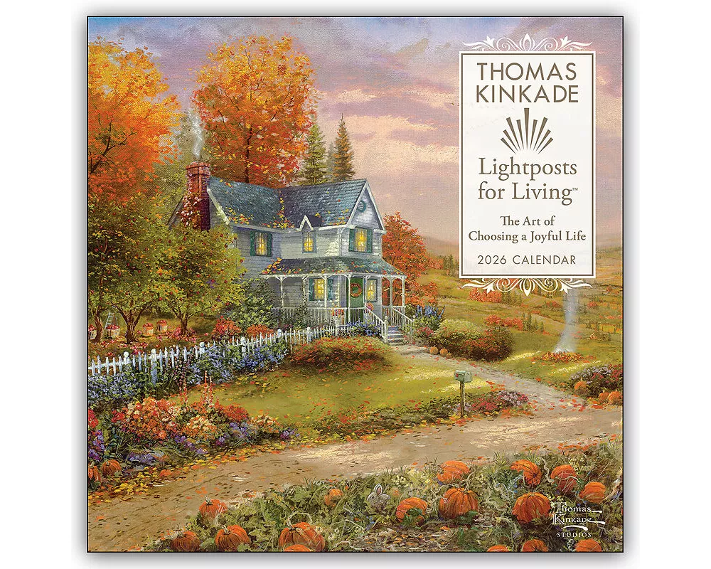 Thomas Kinkade Lightposts for Living 2026 Wall Calendar