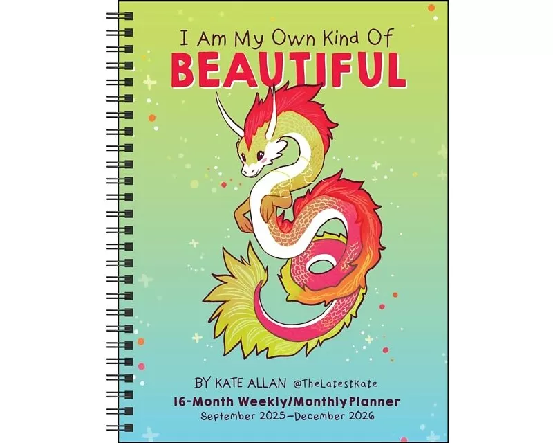 I Am My Own Kind of Beautiful 16-Month 2025-2026 Weekly/Monthly Planner Calendar