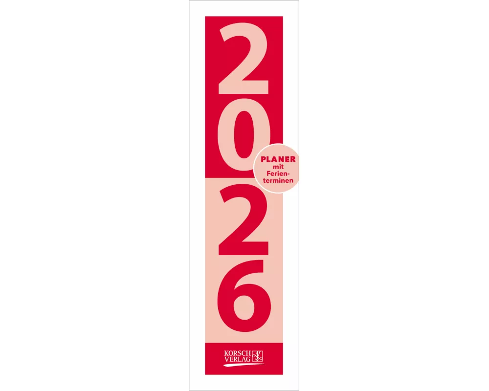 Streifenplaner Mini Rot 2026