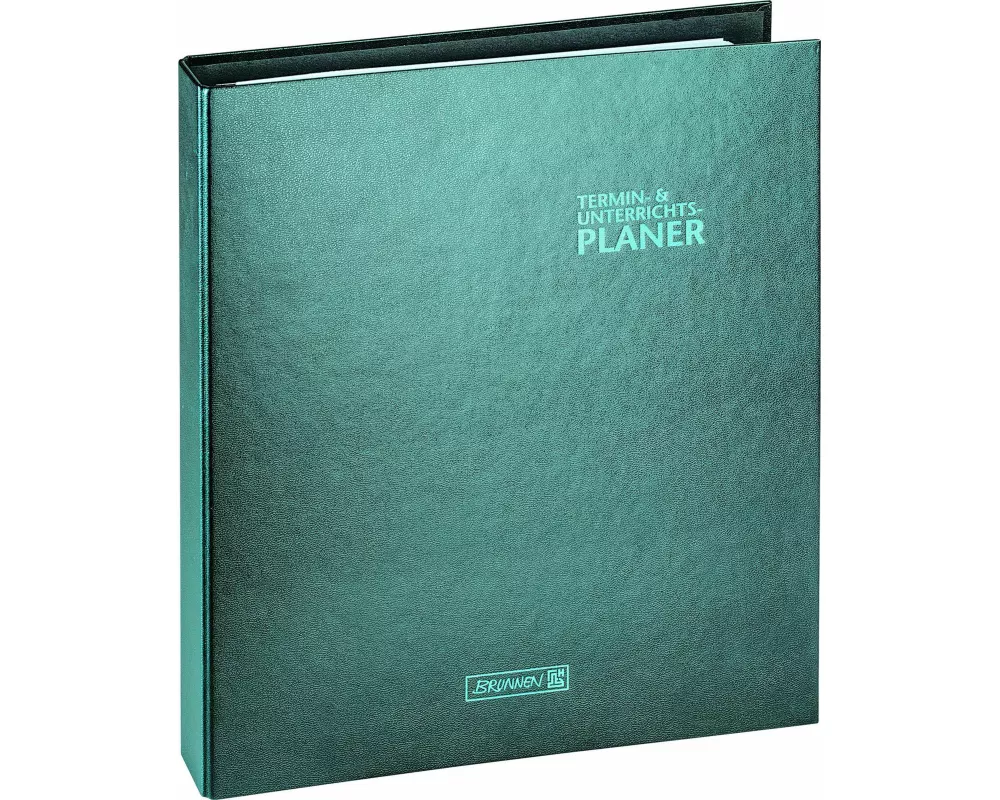 BRUNNEN Ringbuch-Kalender mit Einlage (2025/2026), 2 Seiten = 1 Woche, A4+, 224 Seiten, Kunststoff-Einband Baladek, schwarz