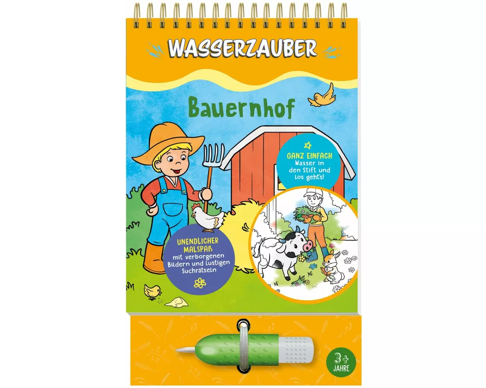 Bauernhof Wasserzauber Malbuch I Wassermalbuch für Kinder ab 3 Jahre