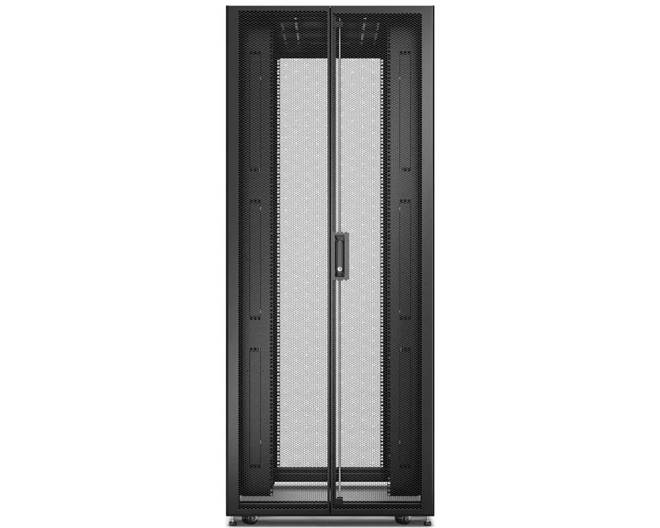 APC Easy Rack 42Ux800x1000 with Roof castors feet and 4 Brackets No Side panels Bottom black